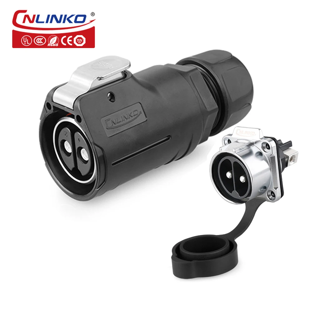 CNLINKO M28 50A 500V AC Power Industrial Connector Waterproof Female Male Plug Socket LP28 Circular Electrical Cable Connector