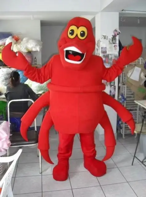 

New Adult Best Sale Lovely Sebastian The Little Mer Animal Cartoon Mascot Costume Christmas Fancy Dress Halloween Mascot Costume