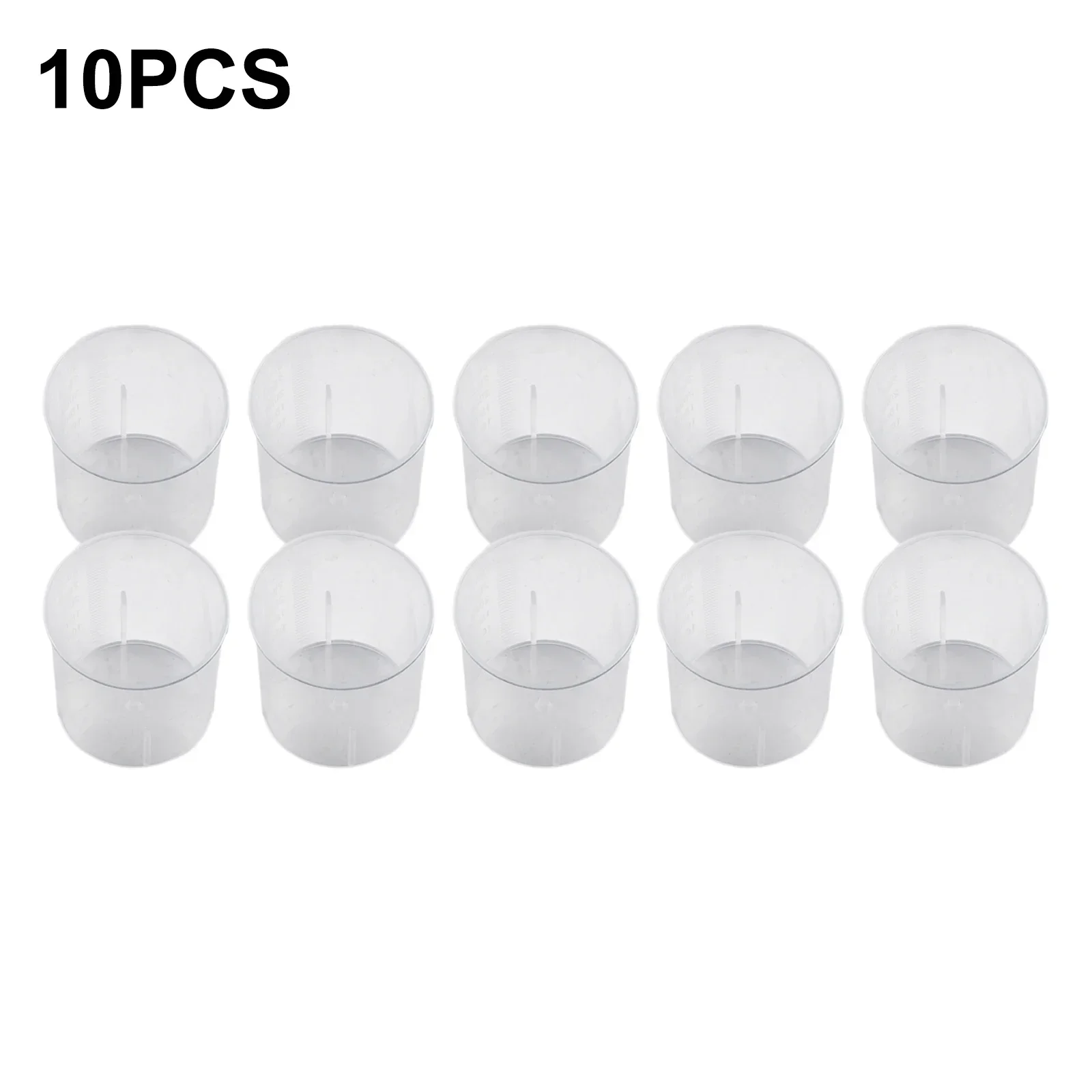 Vaso medidor de plástico transparente para cocina o laboratorio, recipiente para medir medicina, 10 piezas, 15ml/30ml