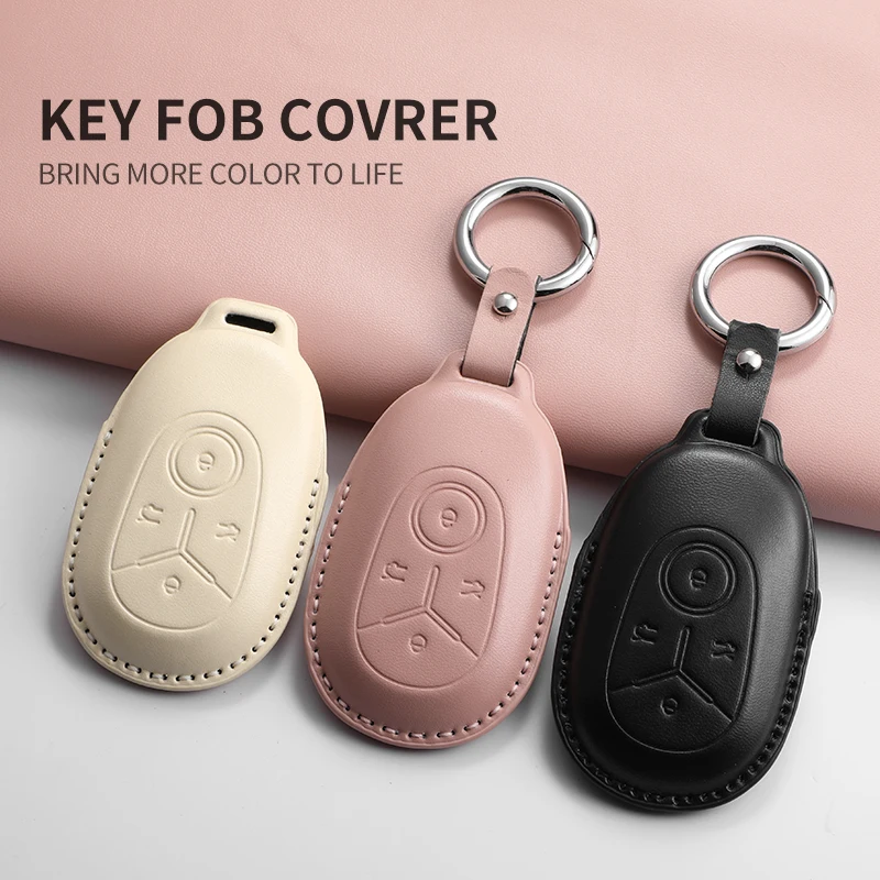 

Car Remote Key Case Cover Fob For Geely Star Wish EX2 Car Key Case PU Cover Protecter Key Chain Shell Holder Accessories