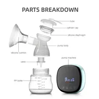 Baby Electric Massage Breast Pump Feeding Bottles Extractor Rechargeable Silicon Print USB Body OEM Caliber Packaging Pattern