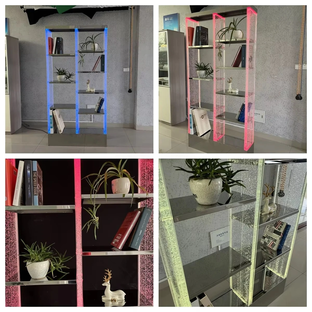 bubble wall cabinet home decoration light wine rack floor type decorative water function