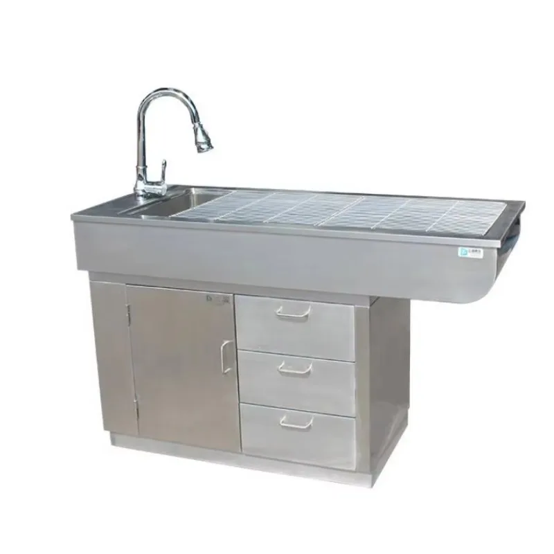 Pet Hospital Operating Table/ Veterinary Surgical Multifunctional Exam Table/Multifunctional Pet Disposal Table