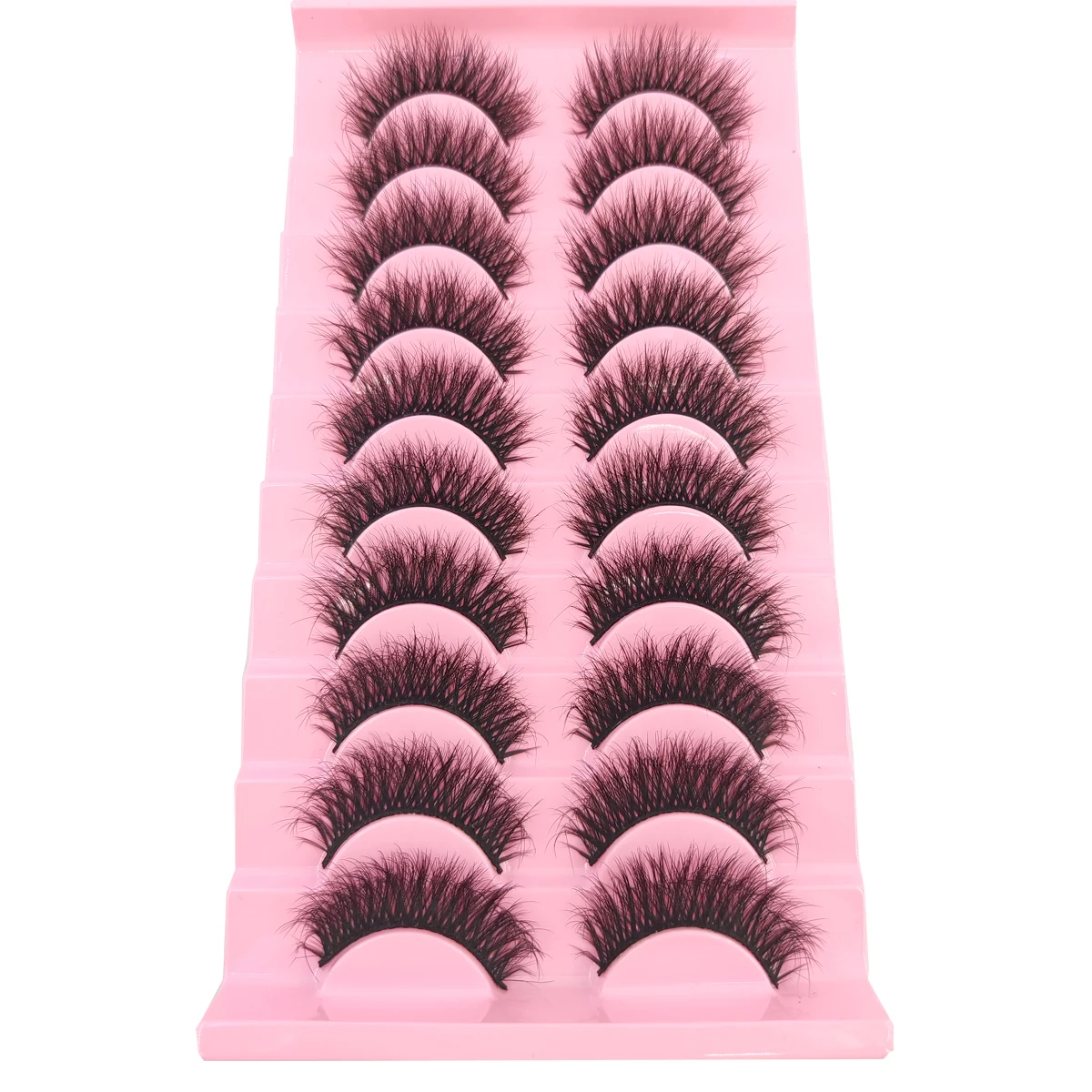 Novo 10 pares de cílios postiços fofos de vison falso natural longo extensão de cílios postiços feitos à mão volume 3d cílios maquiagem faux cils