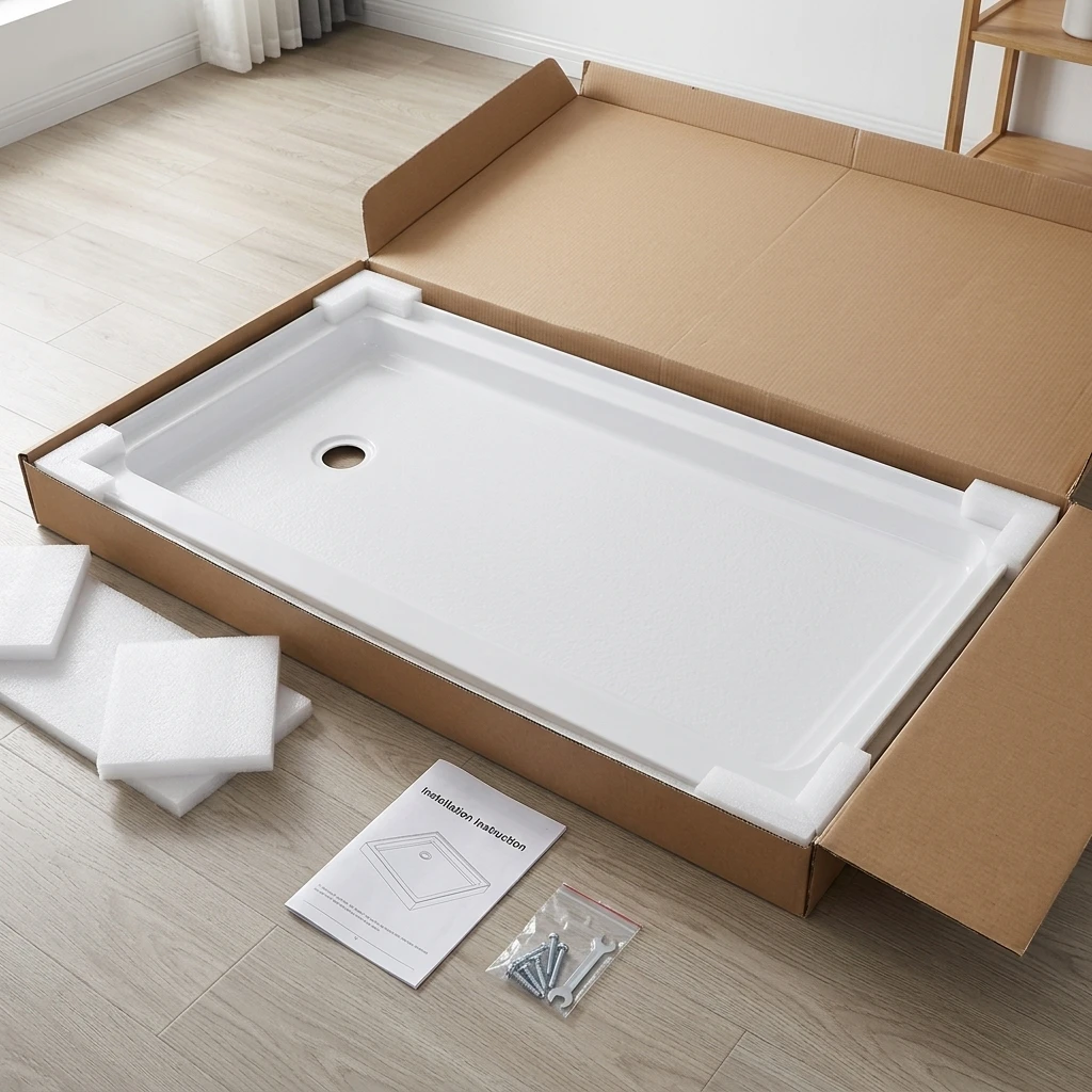 CUPC Certified High Quality Custom Made Square Acrylic Shower Base 60 X 30 Portable Hotel Bathroom Furniture