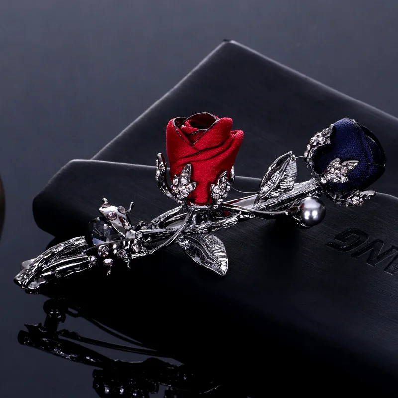 New Luxury Crystal Hair Clip Stereoscopic Flower Ladybug Headwear Jewelry Women Girls Elegant Barrettes Hair Accessories