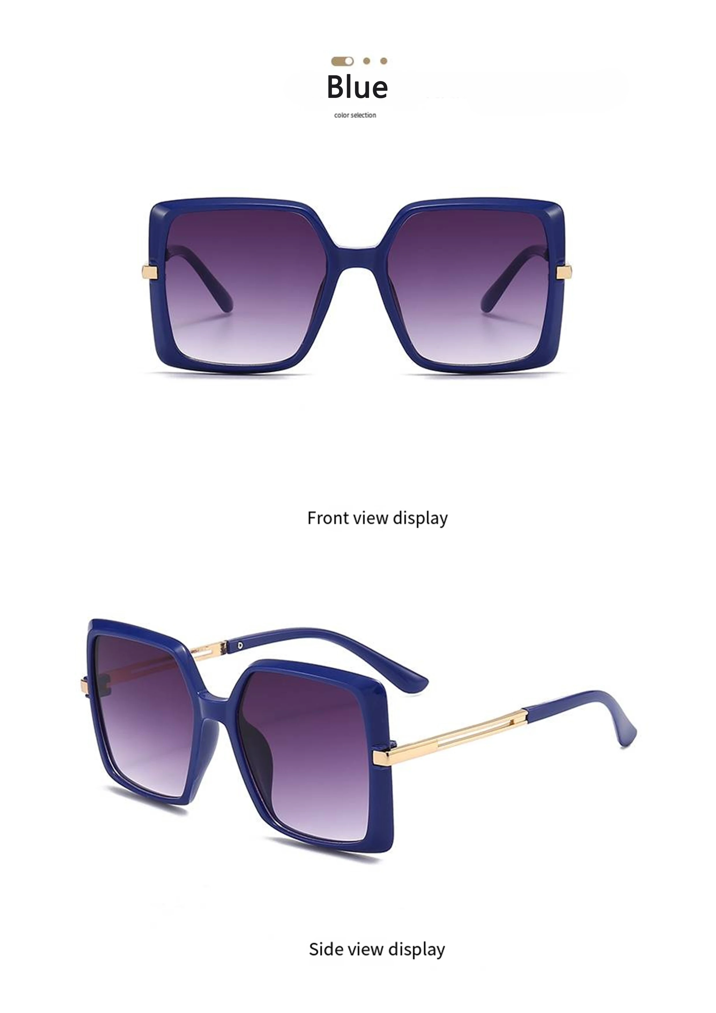 Neue klassische Retro-Sonnenbrille mit quadratischem Rahmen, stilvoll und schlankmachend, UV-schützende Damen-Sonnenbrille 4271 – Detail 11