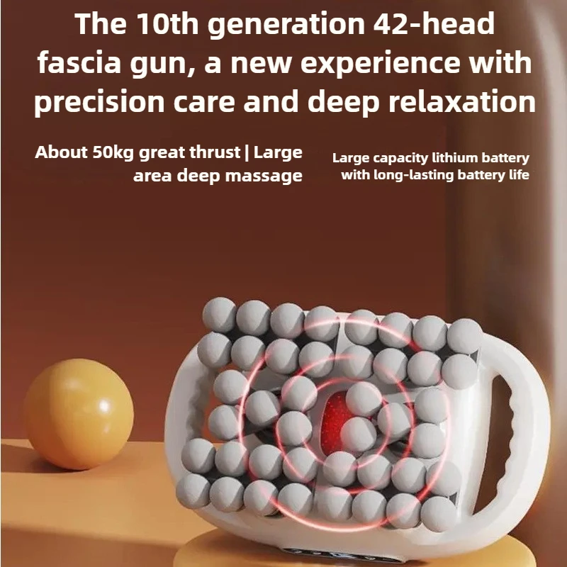 تدليك العلامة التجارية 42 رئيس المهنية فآسيا بندقية الكهربائية العميق سترايك الاسترخاء العضلات الكتف الرقبة الخصر الساق الجسم العمود الفقري مدلك