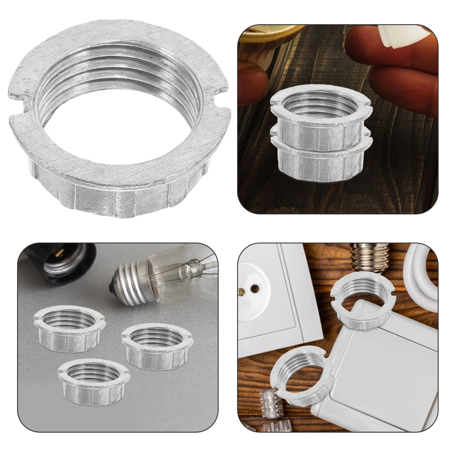 

6Pcs G9 Lamp Holder Outer Rings Shade Adapter Rings Stable Fixture Conversion Lighting Parts for Table Floor Vanity Light