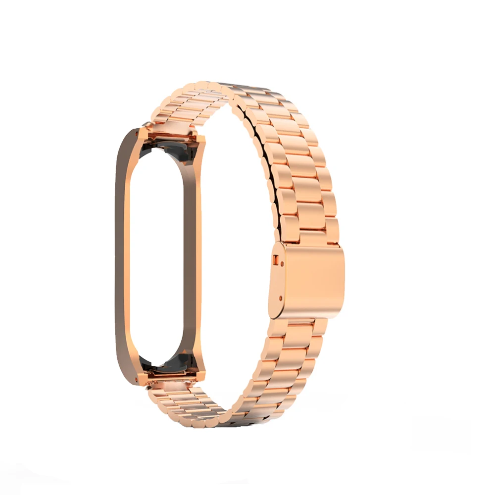 For Xiaomi band Mi band bracelet 3/4/5/6/7 metal band strap stainless steel three-beads band strap bracelet buckle