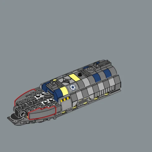 MOC Star Unsichtbare Hand-Raumschiff-Bausteine-Sets, kompatibel mit Legoed-Partikeln, geeignet für Weihnachtsgeschenke 75377