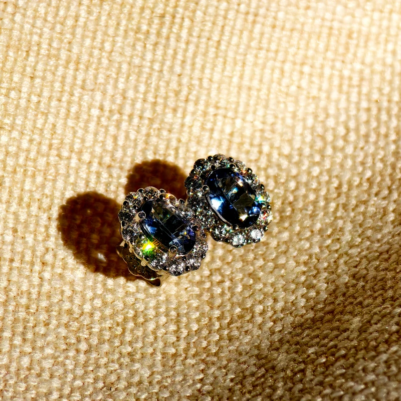 Laborgezüchteter Saphir, rechteckiger Kissen-Schliff, Kornblumenfarbe, DIY-Ring, Halskette, Ohrringe, Hauptmaterialien wählbar, Zertifikat – Detail 19