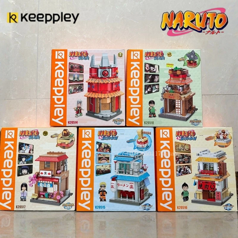 Bloques de Construcción de la Serie Naruto de Keeppley, Edificio de la Sala de Fideos Lamian, Escena Urbana, Oficina de Naruto, Modelo de Juguete Coleccionable, Regalo