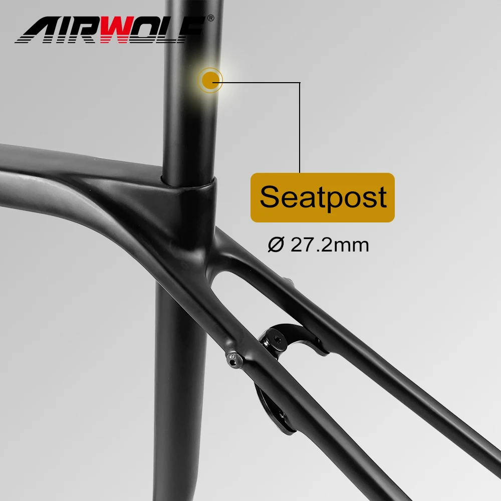 700*50C Gravel Bicycle Frame Cyclocross Carbon Frame Disc Brake Carbon Road Bike Frame Fork Seatpost T47 Thread