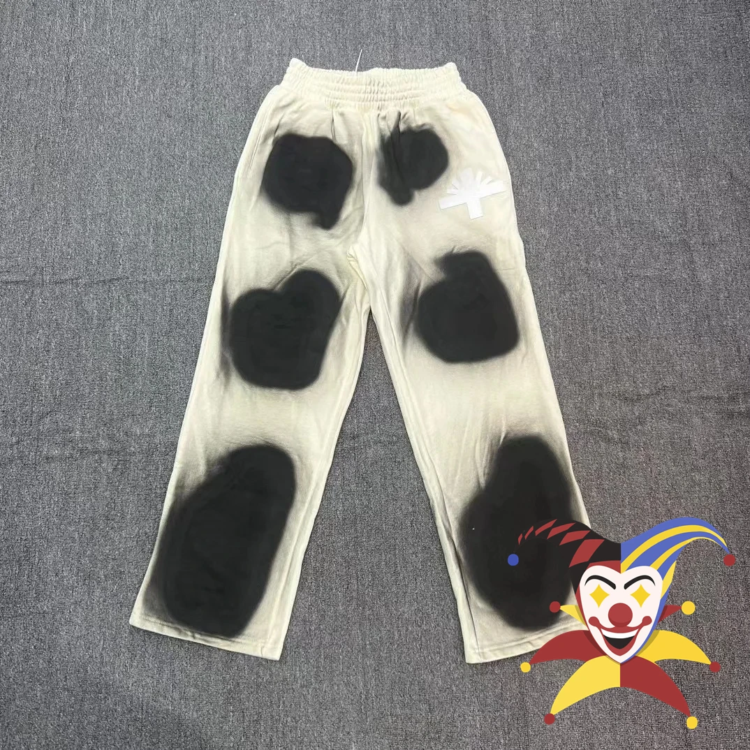 

Splash Ink Graffiti Apricot Vertabrae Pants Men Women Vertabrae Logo Pants Jogger Sweatpants Best Quality Terry Trousers