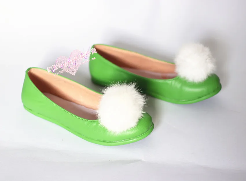 Princess Tinker Bell Tinkerbell Cosplay Shoes Boots Halloween Carnival Party Green Shoes