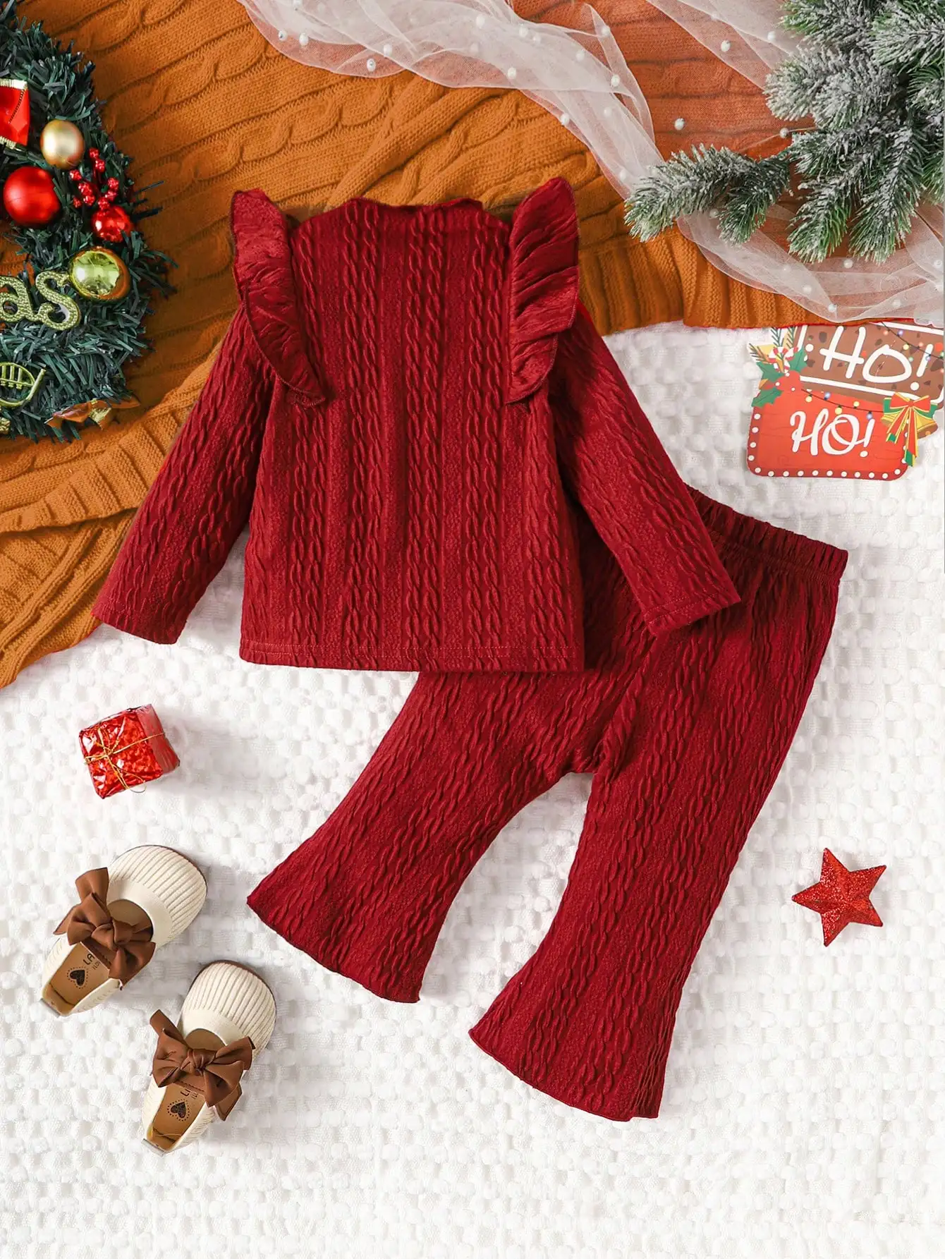 Baby autumn and winter temperament fashion fresh sweet cute suit.