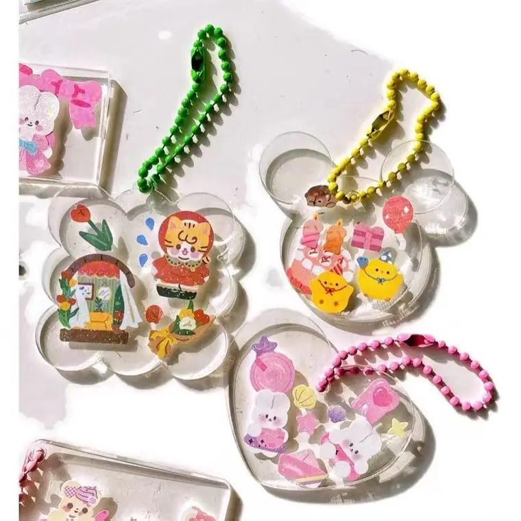 Goo Card Transparent Acrylic Round Disc Star-chasing Pendant Round Card Pendant Acrylic Goo Card Hand Account