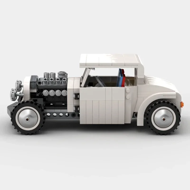 MOC-MOC Blocos de Construção para Crianças, Modelo de Carro Clássico, Supercarro Vintage, Tijolos Modulares, Conjuntos de Brinquedos DIY, Presentes Técnicos