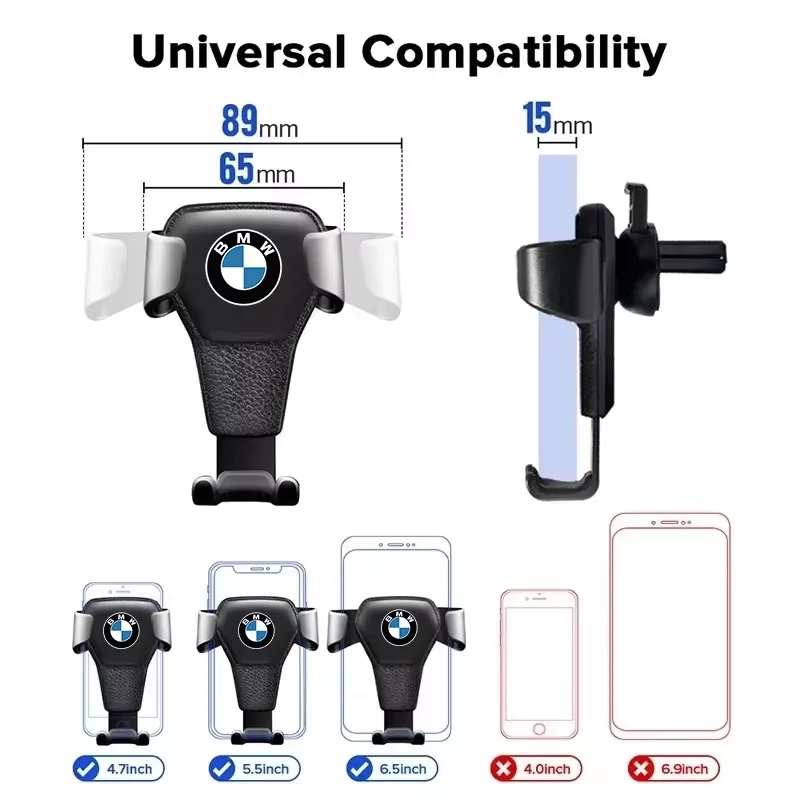 Gravity Auto Phone Holder Car Air Vent Clip Mount Support For BMW X1 X2 X3 X5 X4 X6 X7 G30 G20 G32 G11 G12 F40 F30 F20 F10 F34