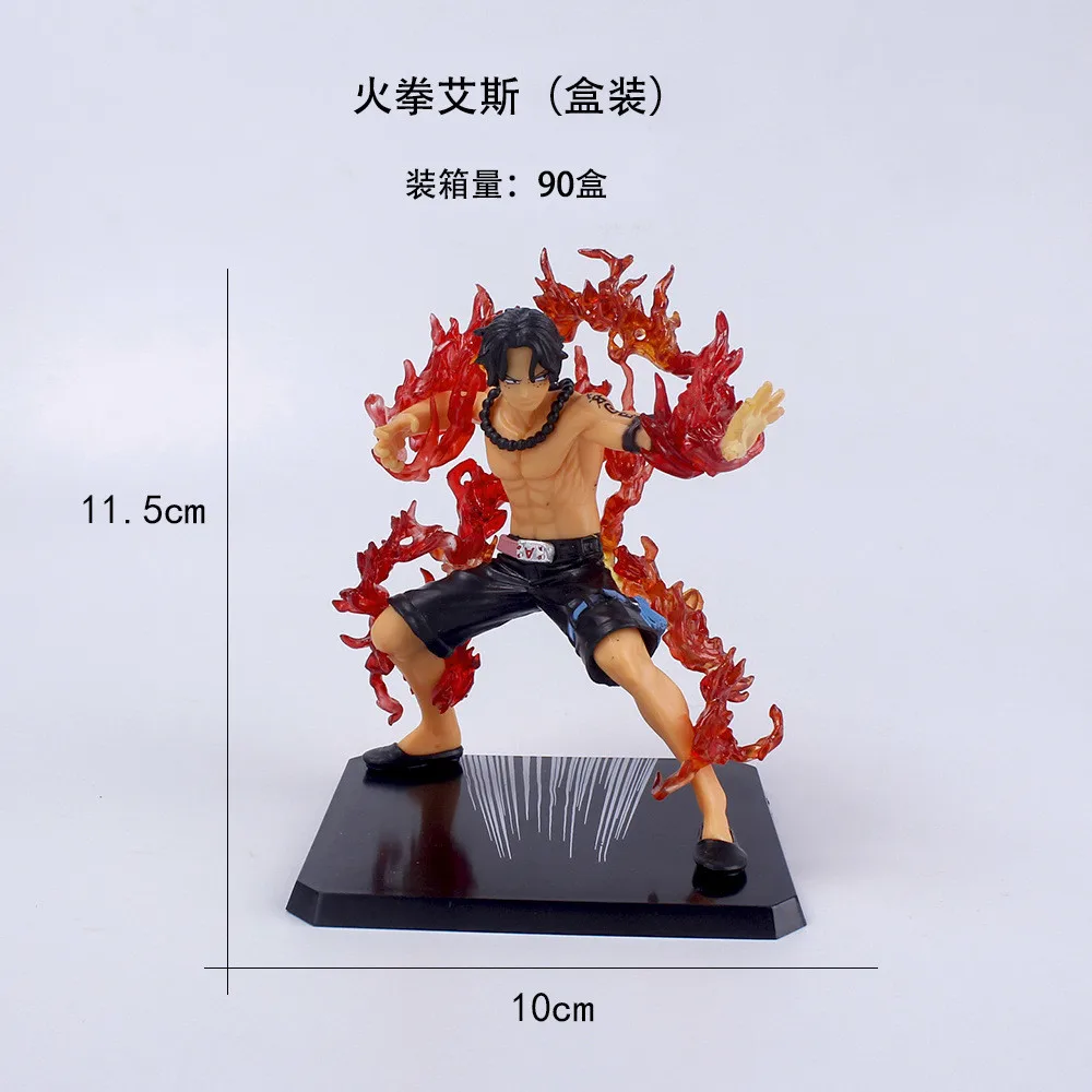 Anime One Piece Monkey D Luffy Roronoa Zoro Portgas D Ace Battle Ver. PVC Action Figure Statue Model Kids Toys Doll Gifts