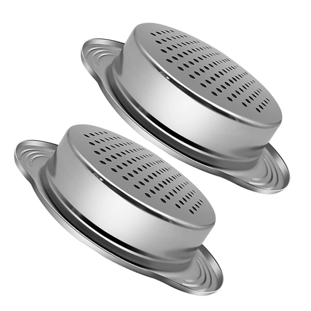 

2pcs Stainless Steel Can Strainer Kitchen Food Sieve Oil Drainer For Canned Food Metal Filter Tool Efficient Drainage Kitchen