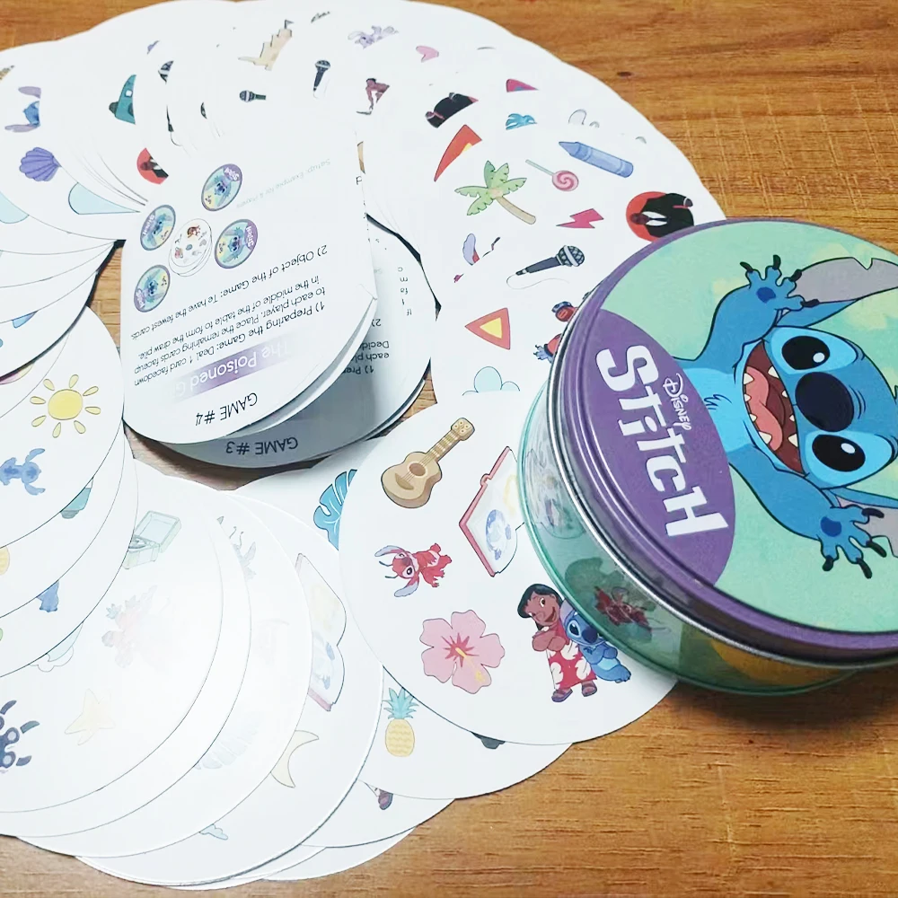 ديزني غرزة صندوق حديد بطاقة وصول جديدة ورق مقوى لعبة 2 إلى 8 لاعب العطلات العائلية التخييم عيد الميلاد والهالوين هدايا الاطفال #4