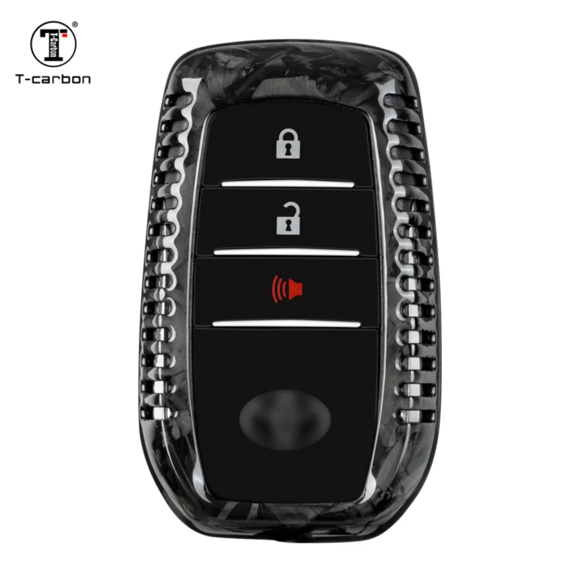 

2023 New Style Forged Key Cover Fit For Toyota Land Cruiser RAV4 Alphard T-carbon Car Key Case Accessories