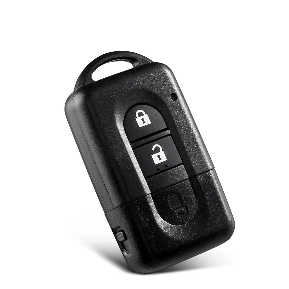 KEYYOU per Nissan Micra X-trail Qashqai Juke Duke Pathfinder Note chiave a distanza Shell Case Fob 2 pulsanti con lama chiave non tagliata