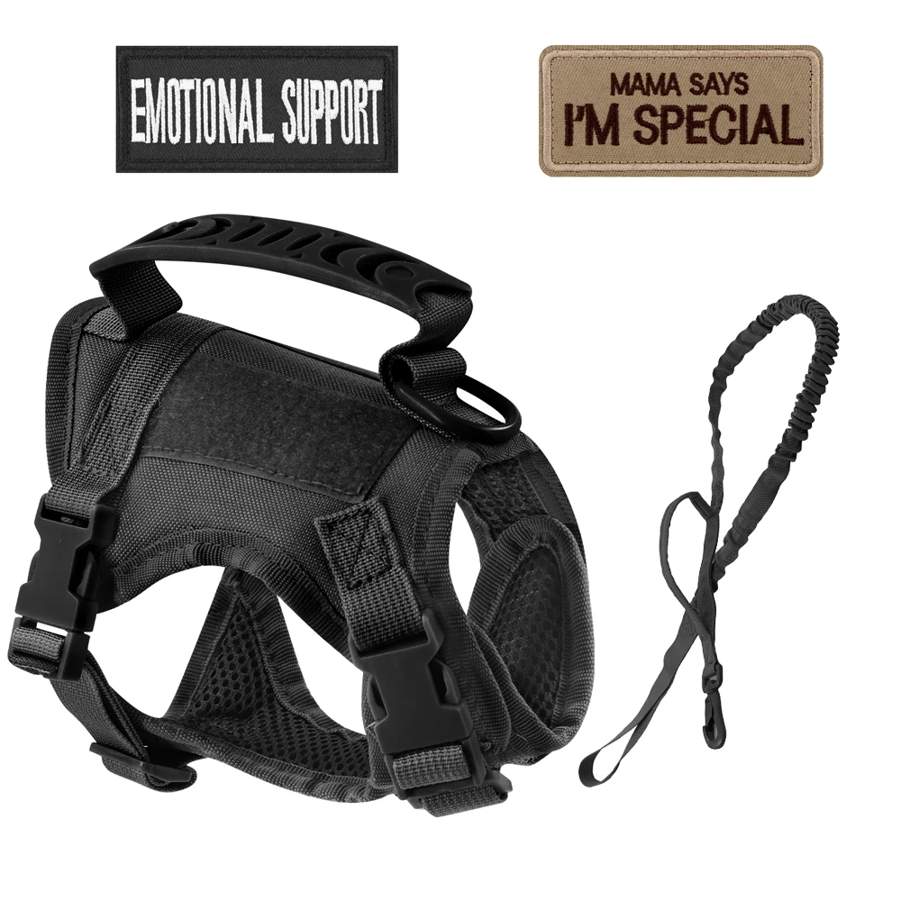 Taktisches Nylon-Katzengeschirr, Leine-Patch-Set für Katzen und kleine Hunde, Weste, Militärhund, Arbeit, Outdoor-Trainingszubehör – Detail 12