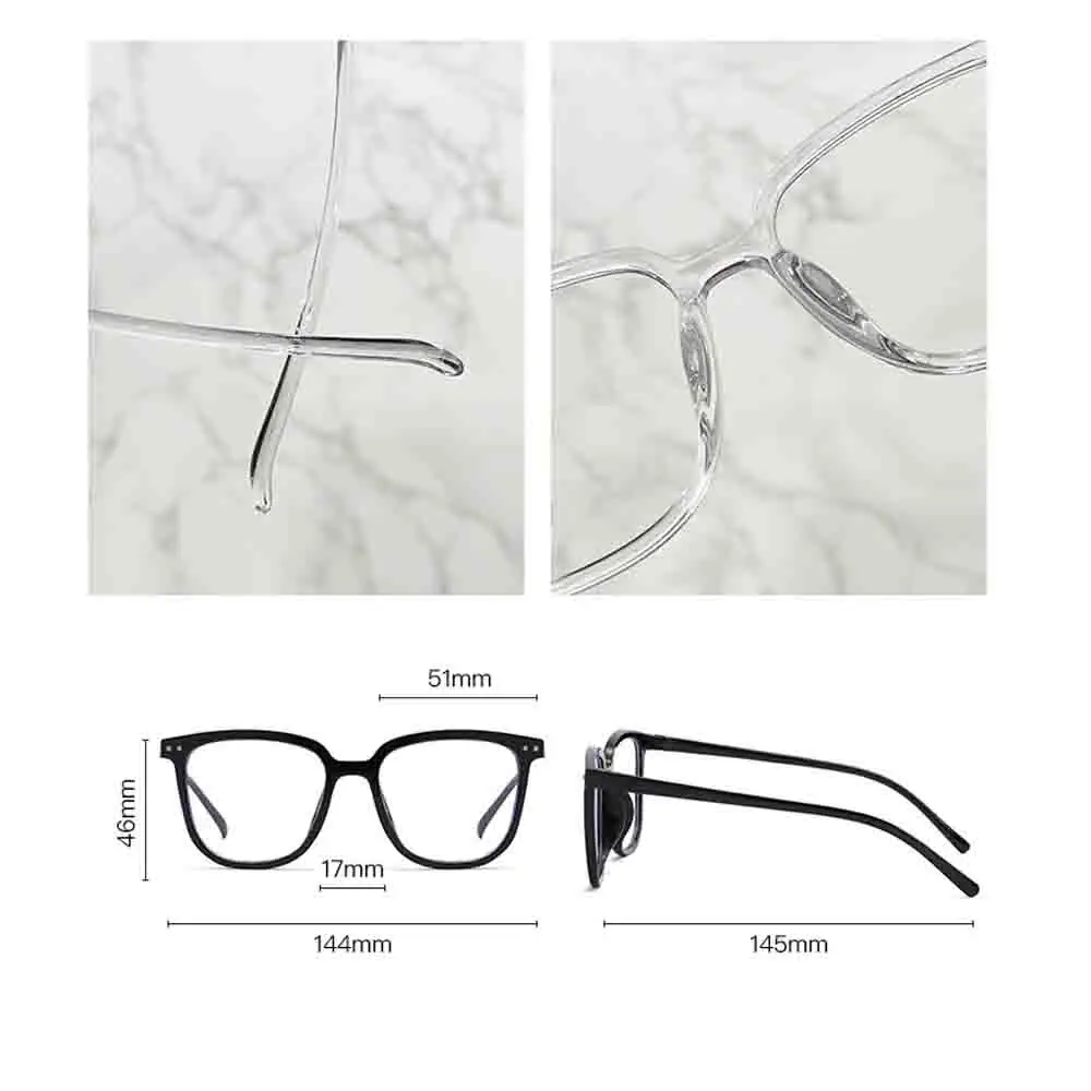 2024 New Round Eyewear Transparent Computer Glasses Frame Women Men Anti Blue Light Blocking Glasses Optical Spectacle Eyeglass