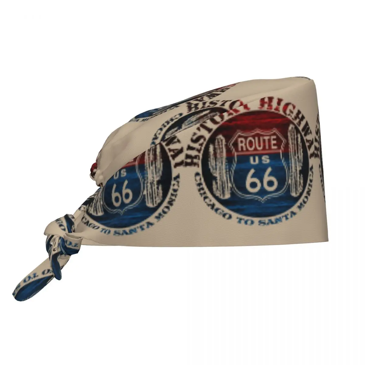 Route 66 Great America Road Vintage Trip Perfect Gifts Working Cap Surgical Hats Operating Room Cap Operator Hats Lab Works Hat