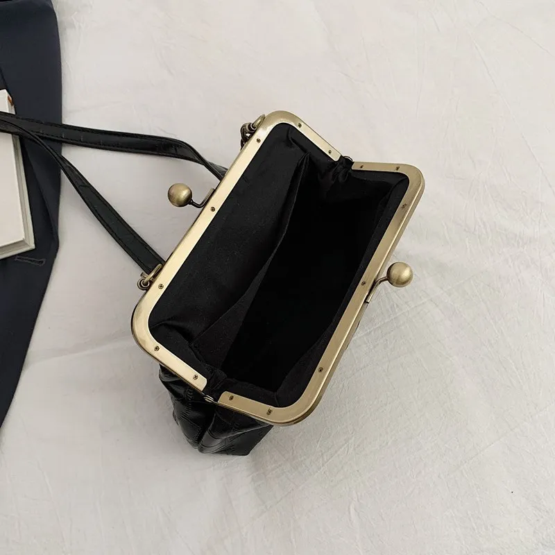 خمر قبلة قفل حقيبة كروسبودي نمط التمساح مساء مخلب محفظة بو الجلود حمل حقيبة للنساء العمل التسوق السفر #6