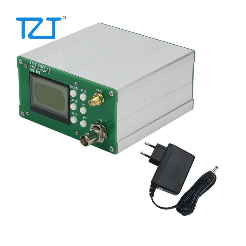 1Hz-6GHz/12.4GHz/26.5GHz Frequency Counter Frequency Meter 11Bit/Sec 10MHz OCXO with Power Adapter FA-2 Plus