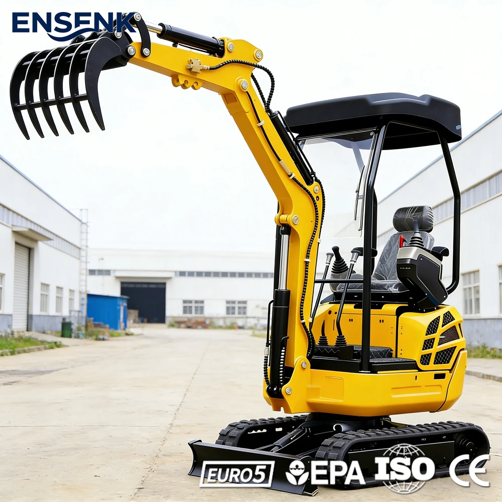 

Mini Excavator 1.0Ton Agricultural Tools Construction 1.2Ton 1.8Ton Diggers Europe EPA Euro 5 CE Factory Direct Sale