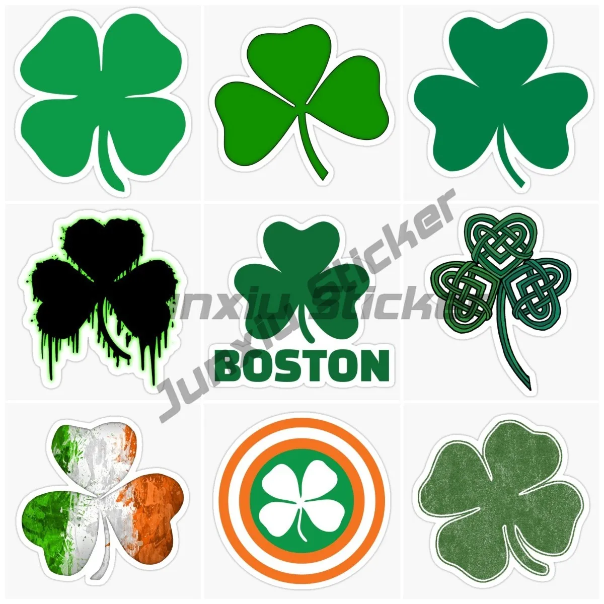 Ireland Lucky Shamrock Vinyl Self Adhesive Decal Ireland Irish Sticker for Car Trucks Vans SUVs Laptops