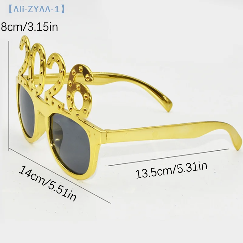 【ZYAA-1】2026 عدد النظارات سنة جديدة سعيدة نظارات بريق النظارات الشمسية تأثيري الدعامة عيد الميلاد حزب الديكور نظارات #6