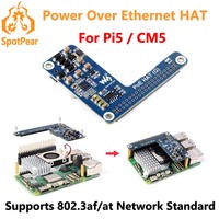 Waveshare Raspberry Pi5 PoE HAT Power Over Ethernet HAT (G) Supports 802.3af/at Network Standard For Pi 5 / CM 5