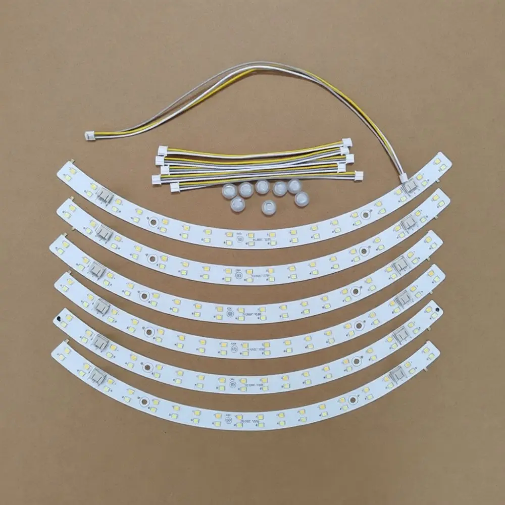 Ceiling Fan Light LED Module Arc Replacement Strip Optical Lens Design Dimmable High Lumen Lighting Parts For Home Decor