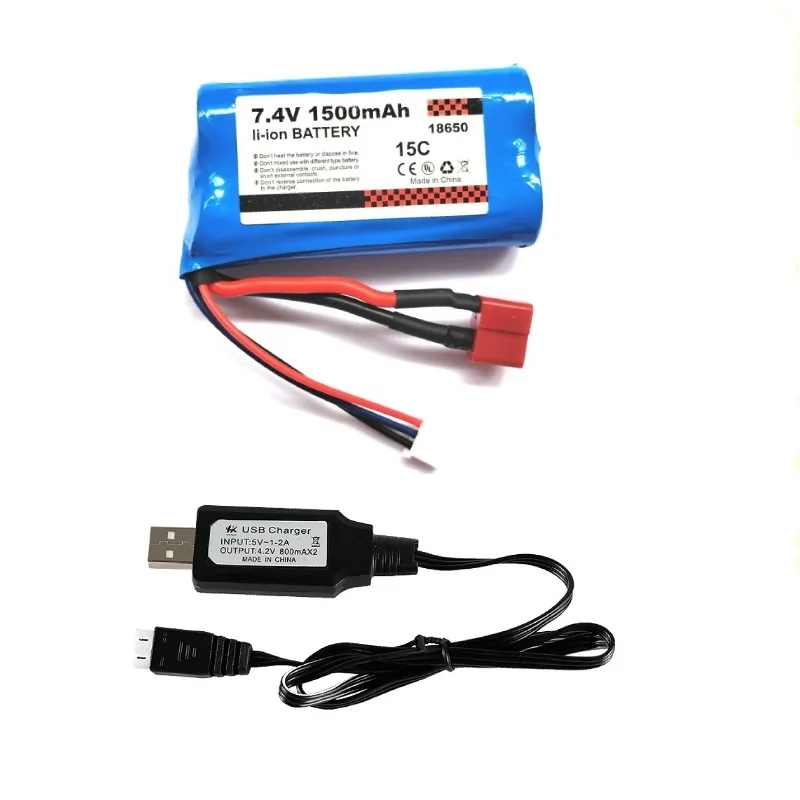 original 15C  2S 7.4V 1500mAh Li-ion battery/7.4v USB for SCY-16101PRO SCY-16102PRO SCY-16103PRO SCY-16201PRO 1/16  R/C cars