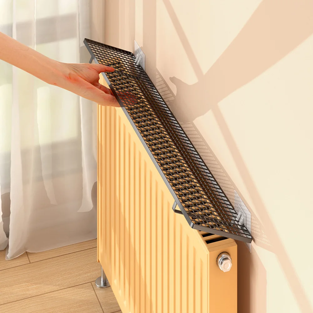 Decorative Radiator Storage Rack 2pcs with Hooks for Clothes Drying and Extra Shelf Space to Organize and Maximize Utility