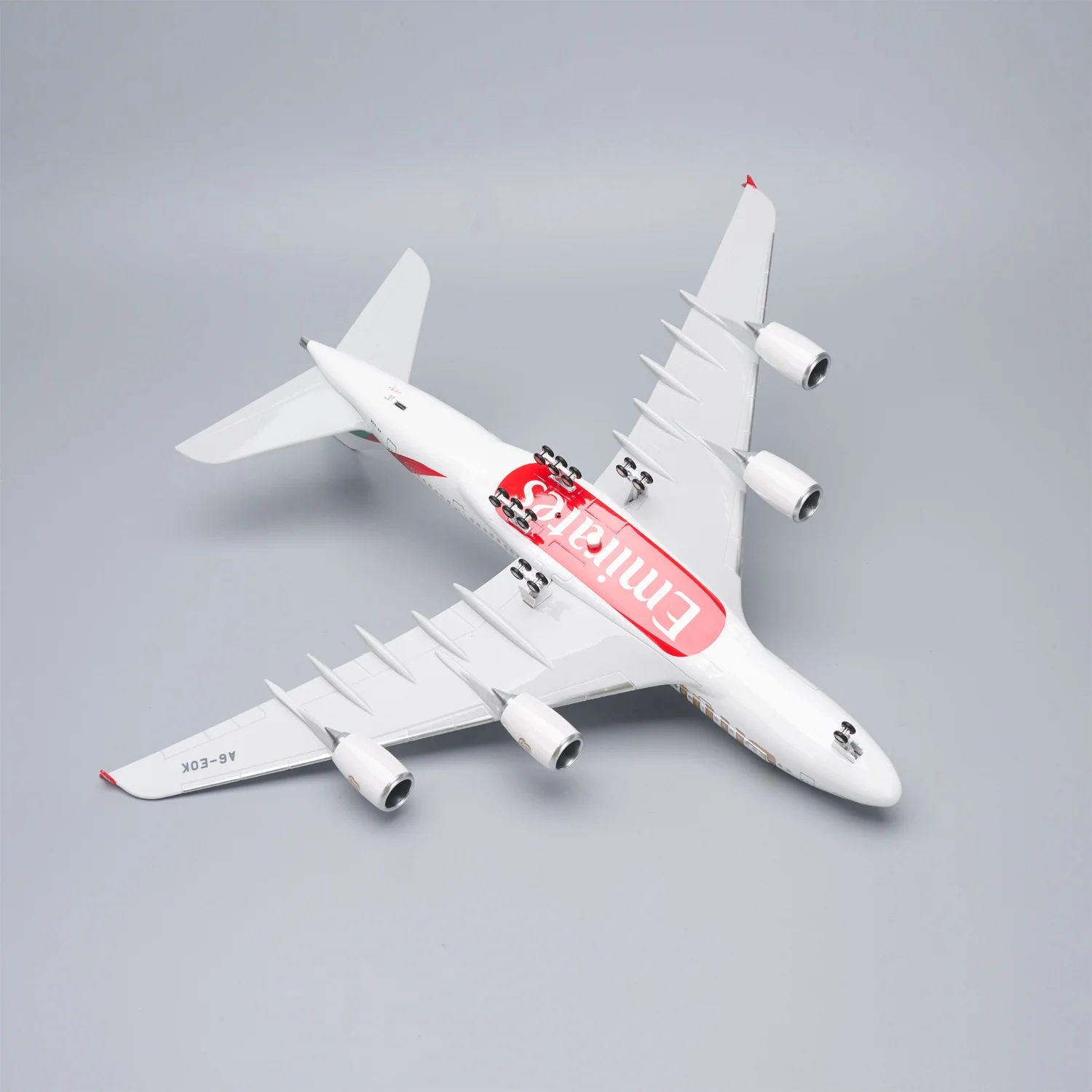 Emirates Airways A380 Model Aircraft 46cm Resin Diecast Airplanes Openable Cabin Door For Aviation Enthusiast Gift With Stand