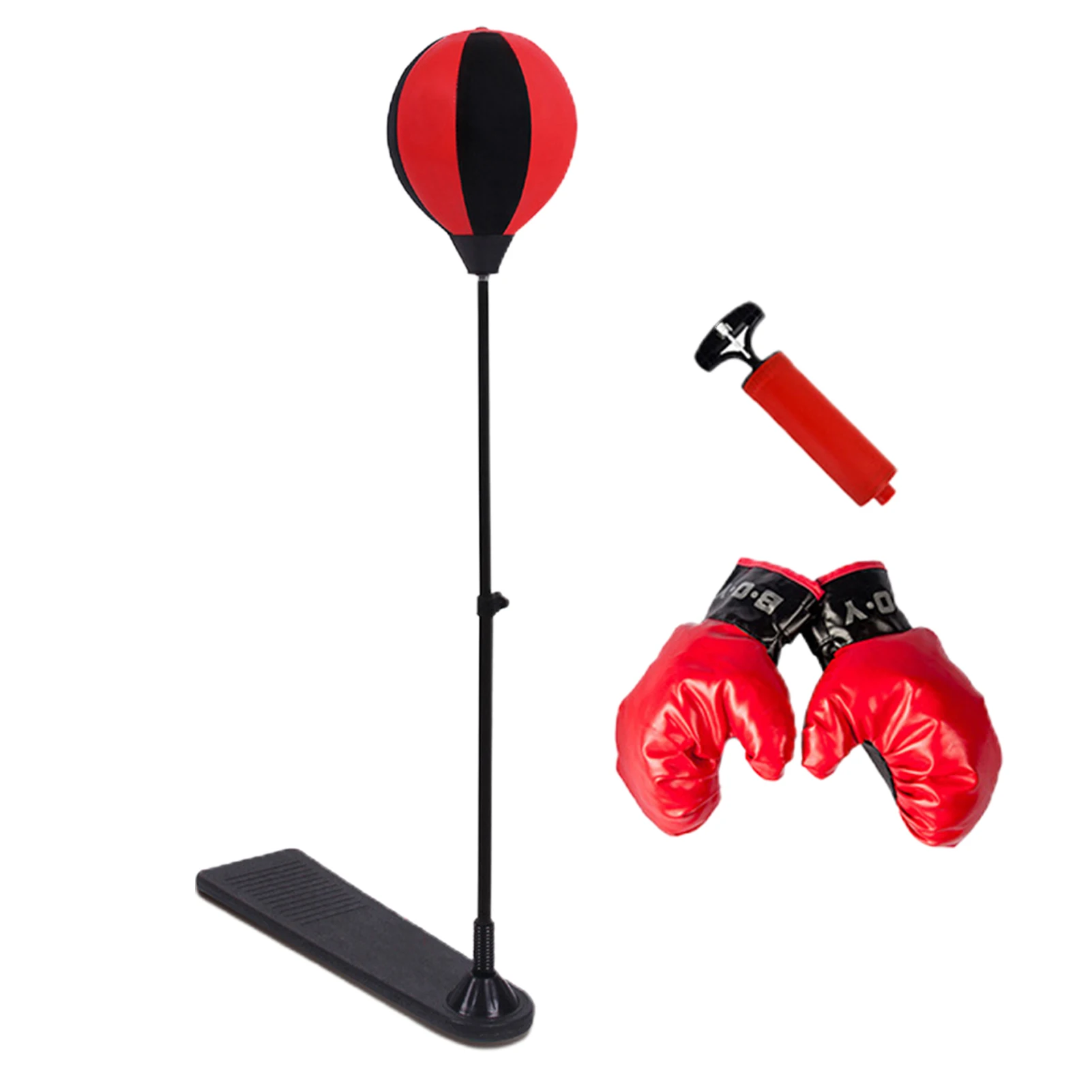 Kids Boxing Bag Height Adjustable Exercise Equipment With Boxing Gloves Boxing Bag Set Toy Sport Toy For 3-10 Years Old Kids