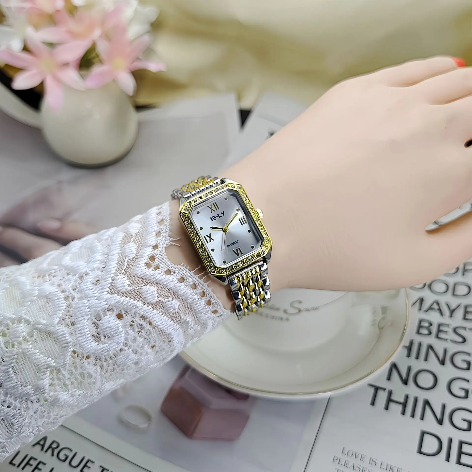 

Роскошные брендовые кварцевые часы с инкрустацией стразами и циферблатом, женские часы, подарки, наручные часы, дропшиппинг, часы Reloj De Mujer