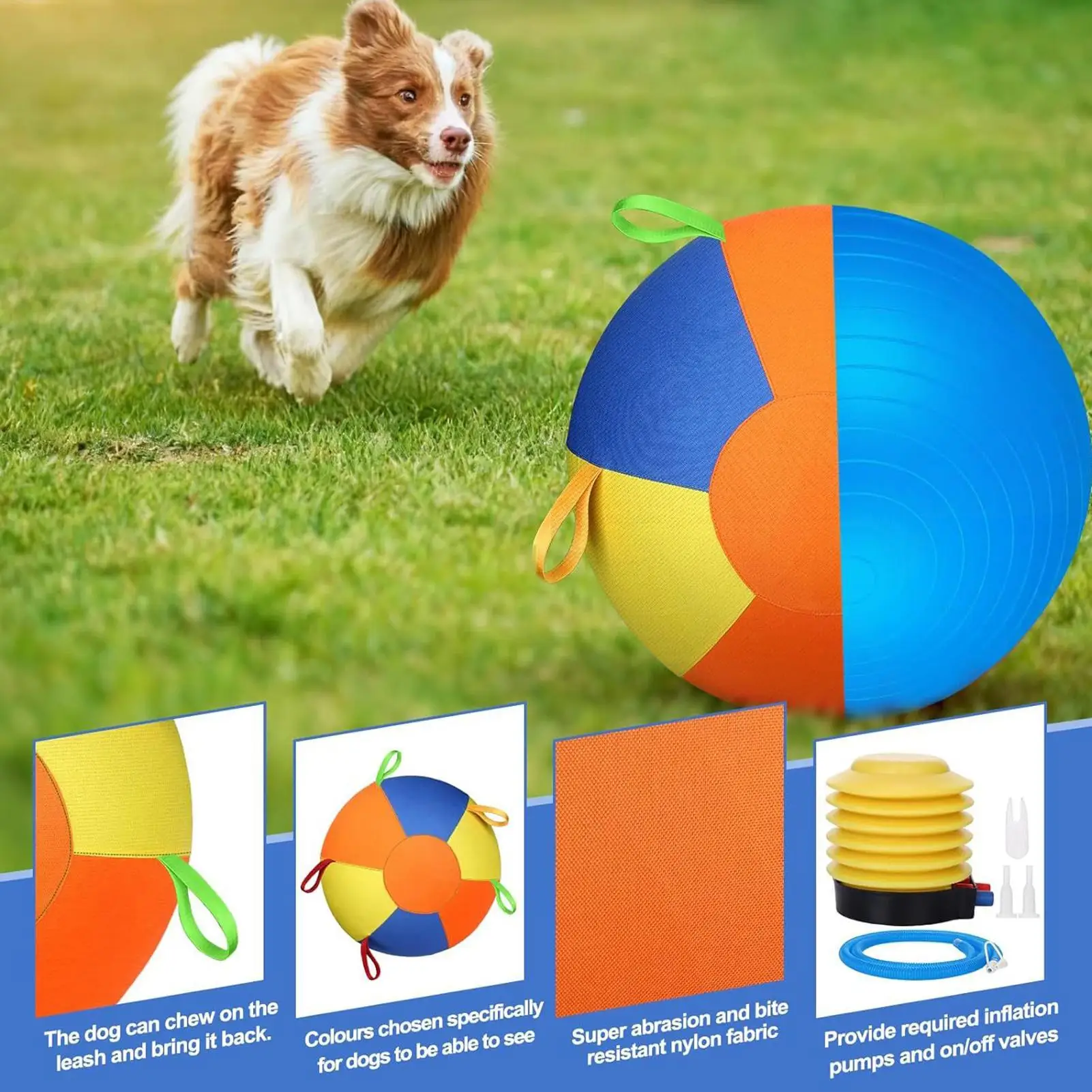 NEW Dog Herding Ball Interactive Calming Pet Supplies Small Dog Calming Ball Herding Toys for Outdoor Yard Water Pool Puppy Play view 5