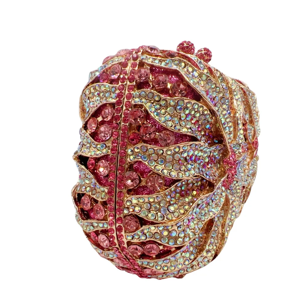 Hohle Chrysanthemen-Diamant-Abendtasche, Blumen-Bankett-Damentasche, Neu – Detail 10