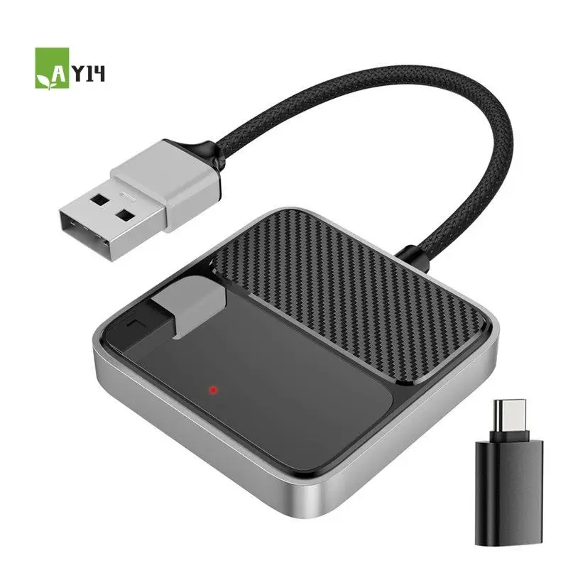 

AY14 -2-в-1 Беспроводной адаптер Carplay, Android AUTO, Smart AI Box, Carplay Wi-Fi и BT5.2, ОС LINUX, преобразует проводной Carplay в беспроводной.