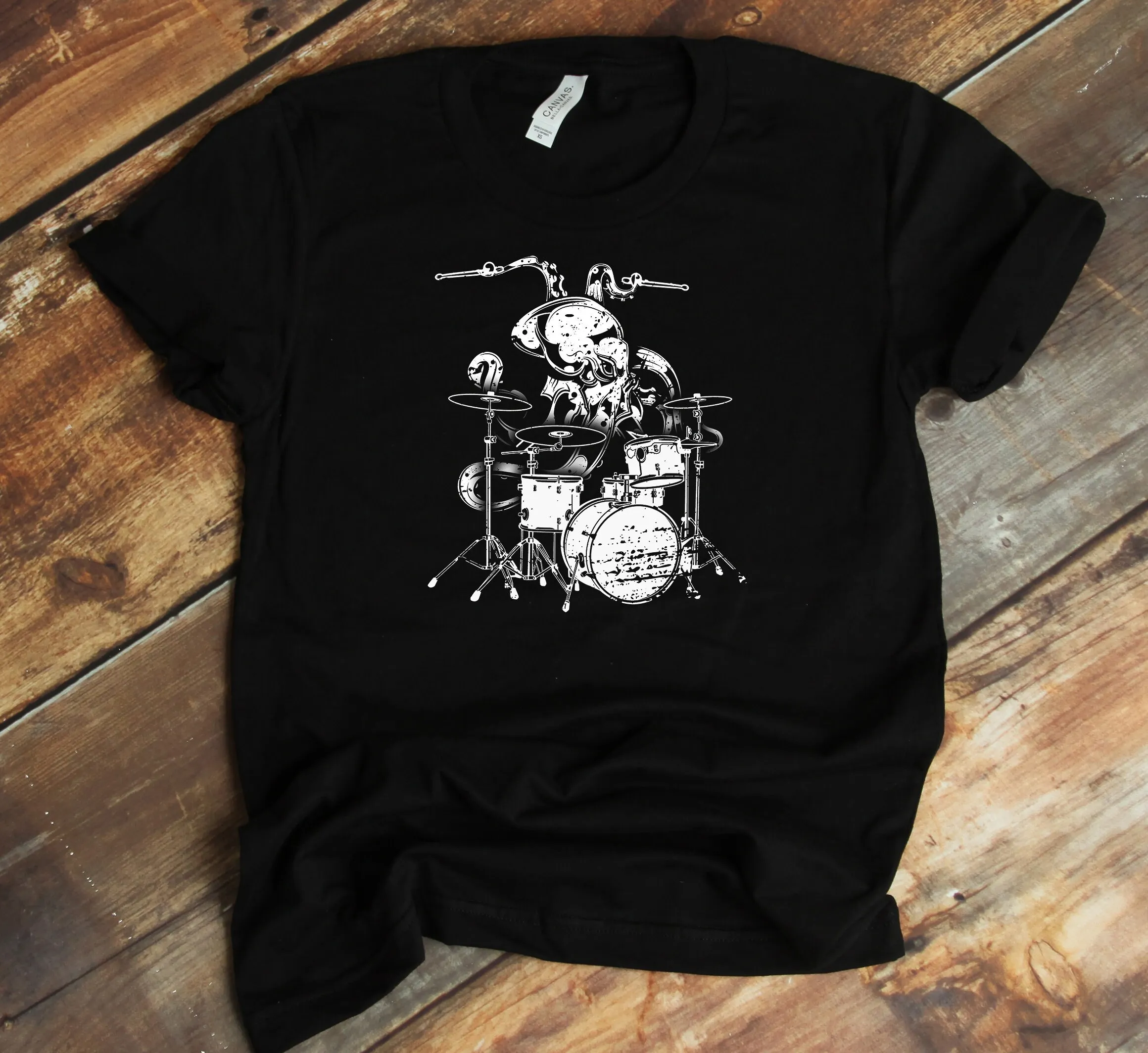 Drummer T Shirt Novelties Kraken Octopus Lover Dad Female