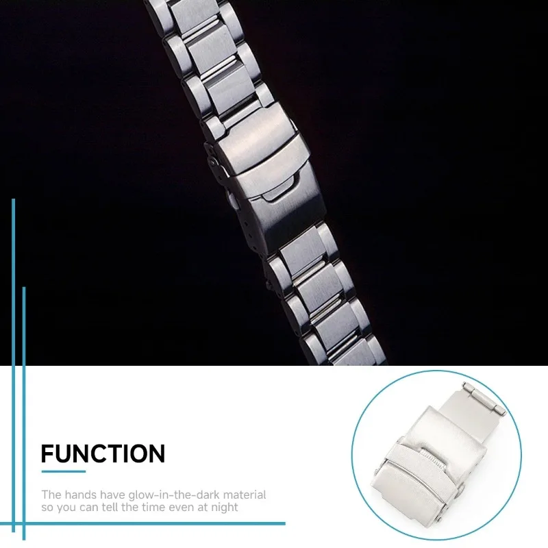 316L สแตนเลสสตีลหัวเข็มขัด 16 มม.24 มม.Seiko Clasp ปุ่มล็อคคู่หัวเข็มขัดโลหะนาฬิกาอุปกรณ์เสริมเครื่องมือ