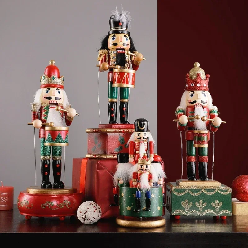 

Nutcracker Music Box, Vintage Puppet Soldier Decor, Classic Christmas Ornaments, Retro Home Desk Accessories with Festive Charm